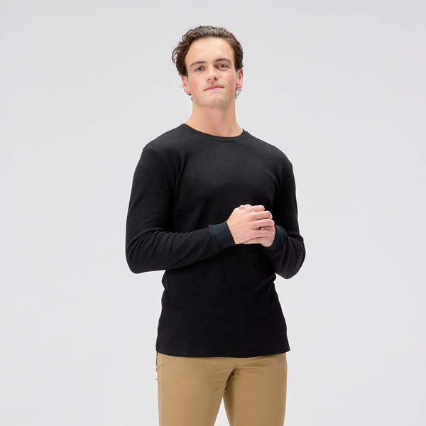 Waffle Knit Thermal Long Sleeve for Tall, Slim Men | TallSlim