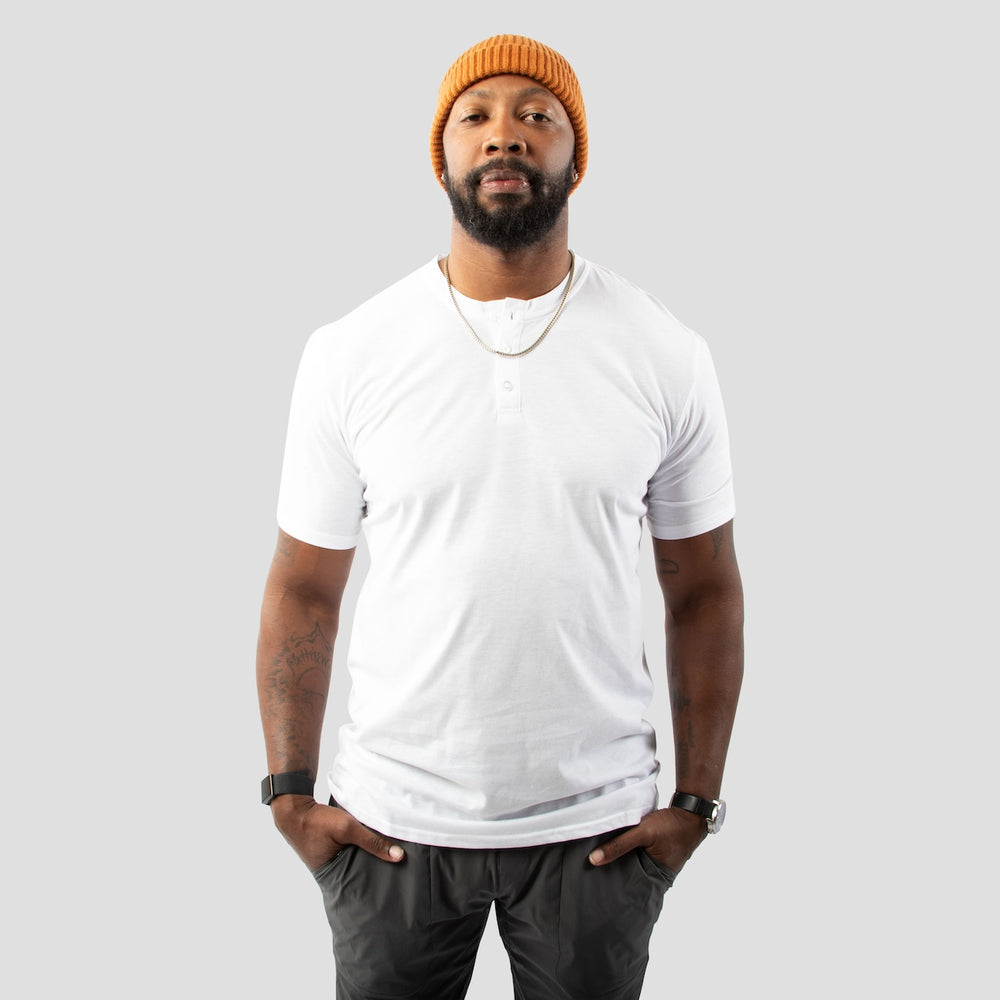 Dual Blend Henley for Tall, Slim Men | TallSlim Tees