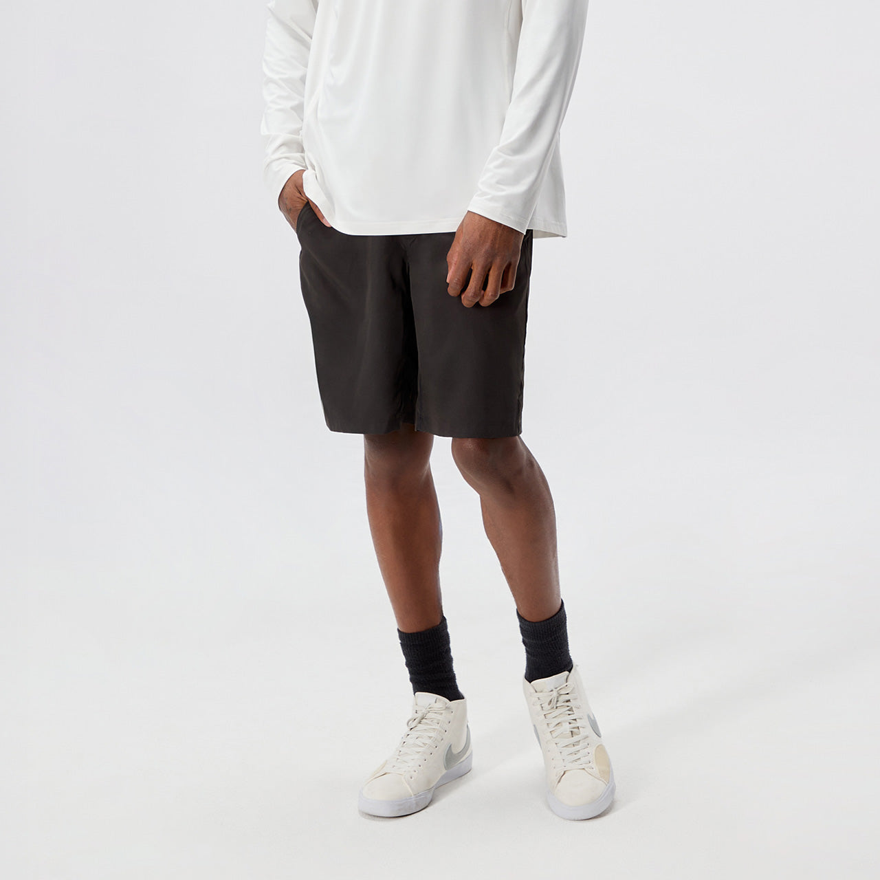 Black Athletic Shorts for Tall Slim Men