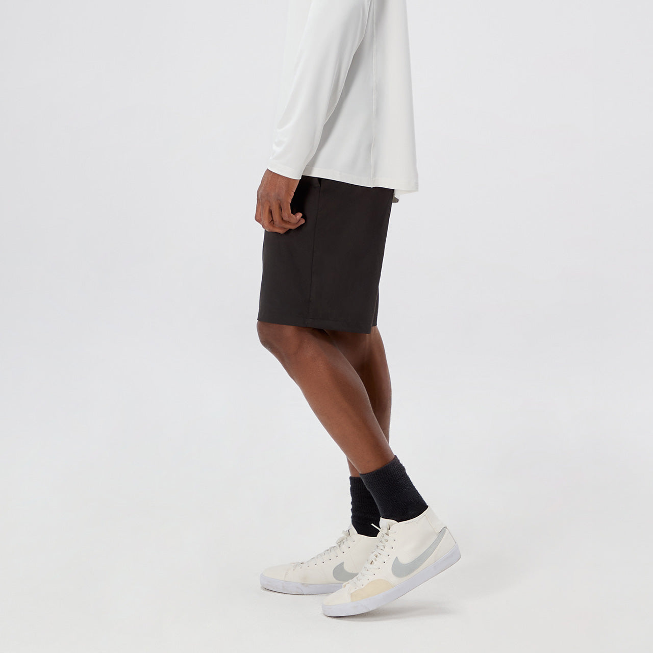 Black Athletic Shorts for Tall Slim Men