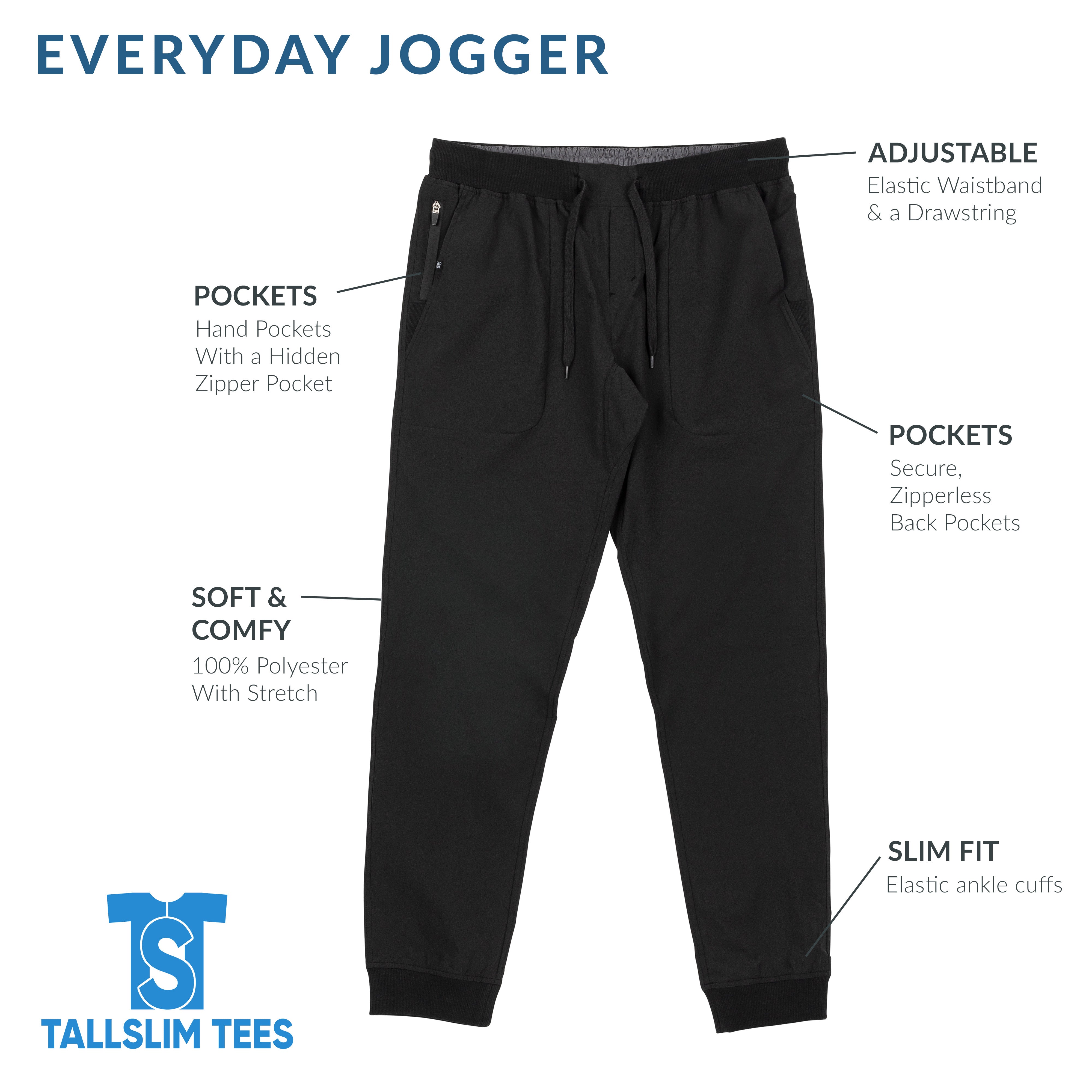 Jogger Pant for Tall Slim Men Infographic