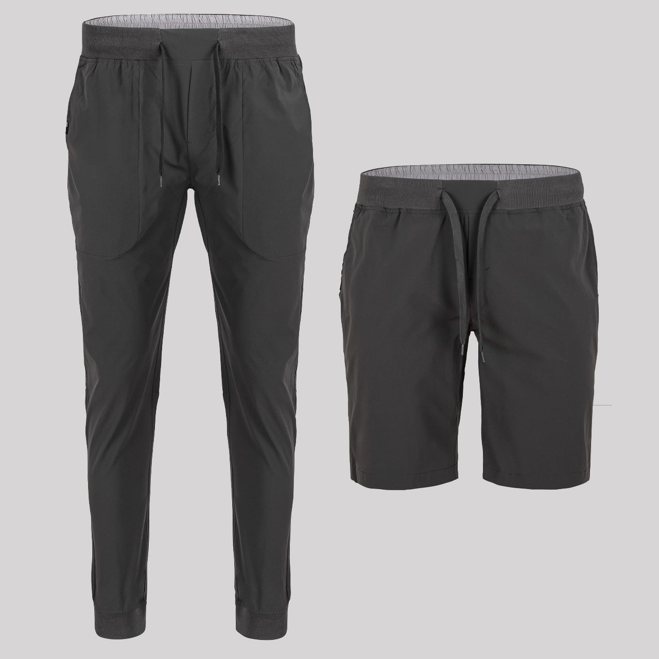 Charcoal Joggers and Shorts for Tall and Slim Men