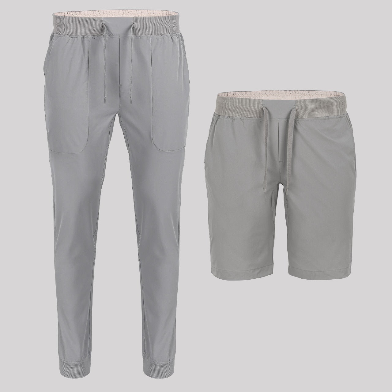 Stone Joggers and Shorts for Tall and Slim Men