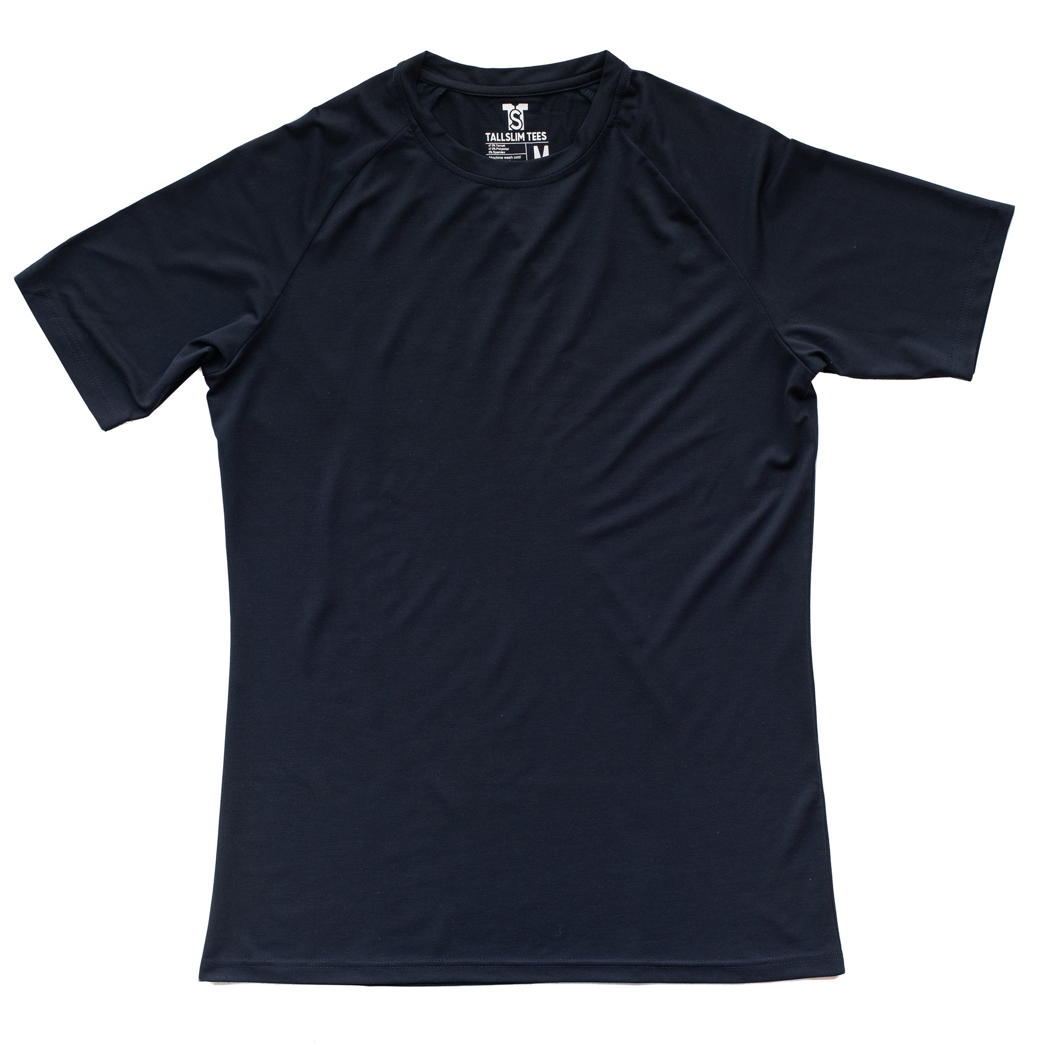 Navy Blue Dry-Lite Triblend Athletic Shirt for Tall Slim Men