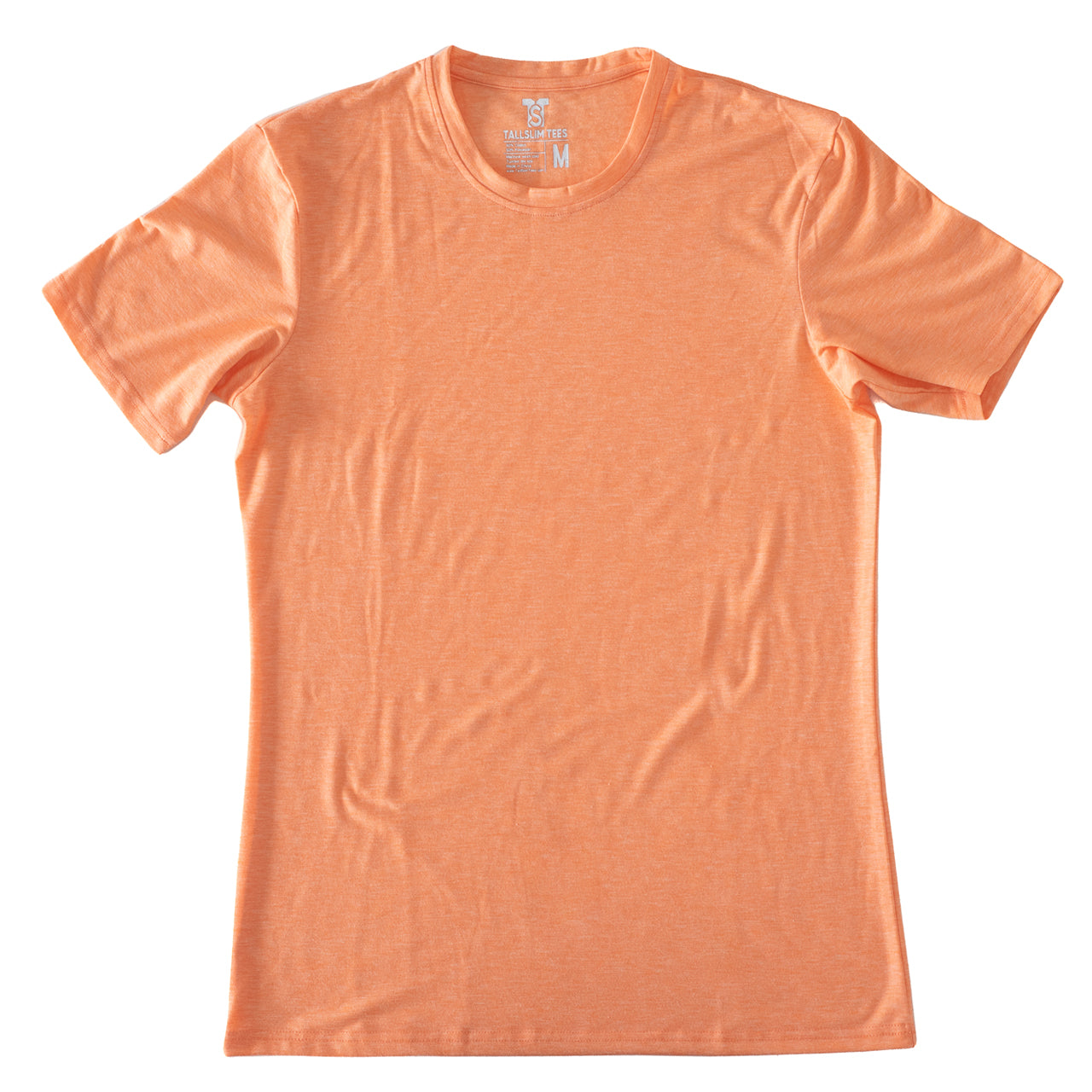 Orange Crew Neck Shirt for Tall Slim Men