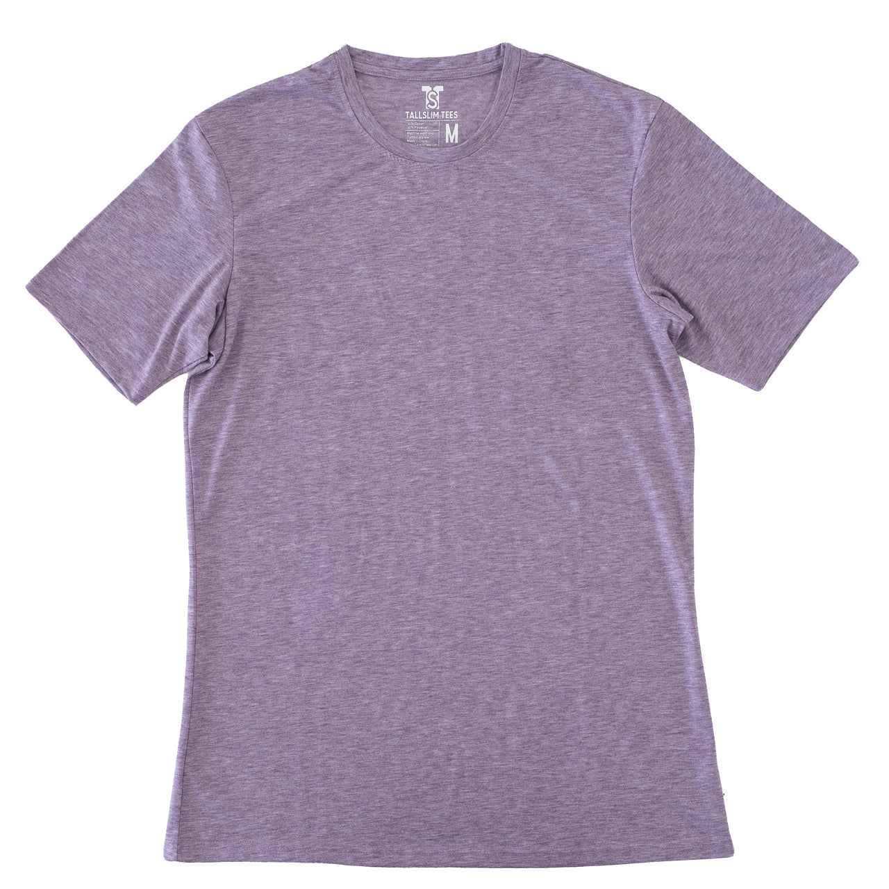 Purple Crew Neck Shirt for Tall Slim Men