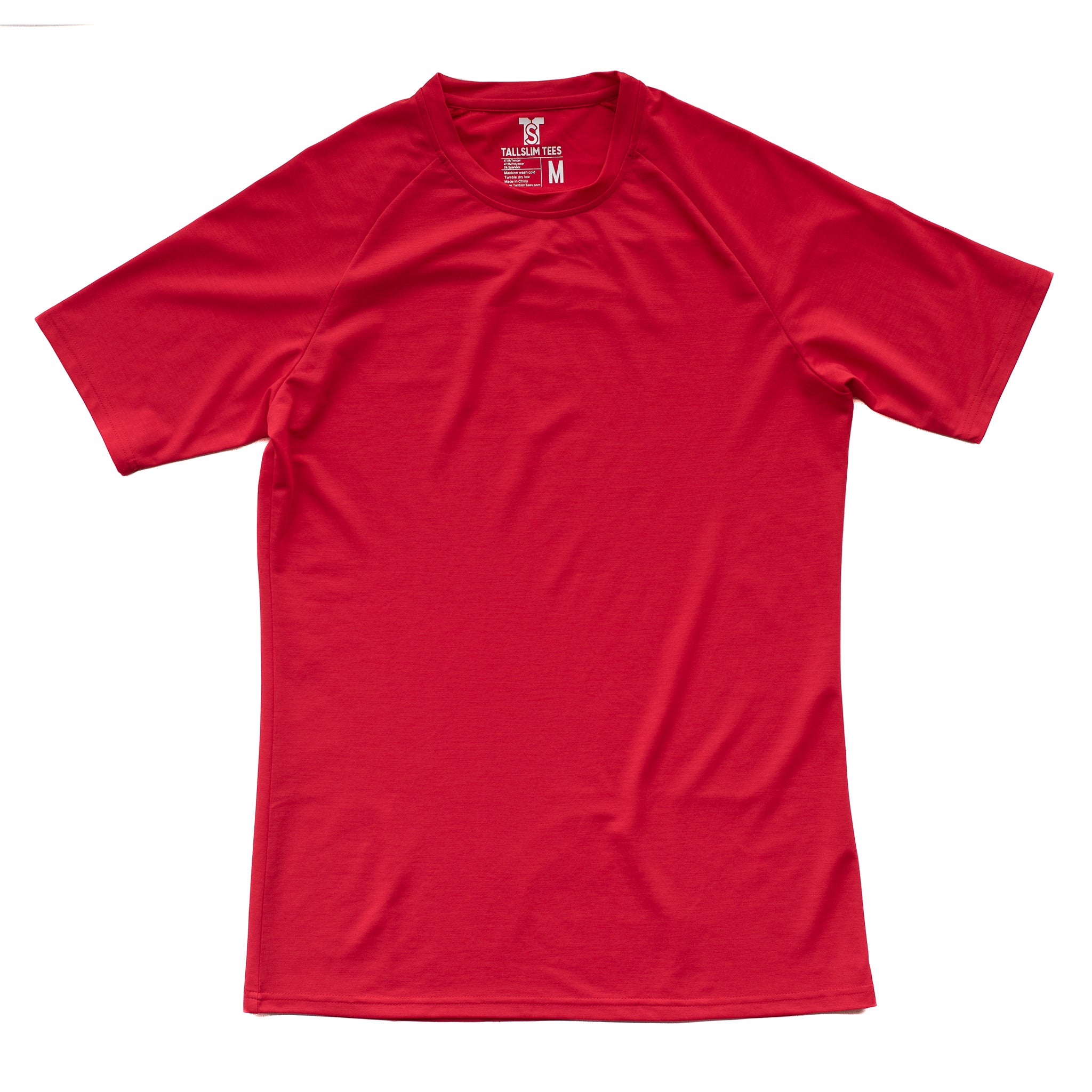 Red Dry-Lite Triblend Athletic Shirt for Tall Slim Men